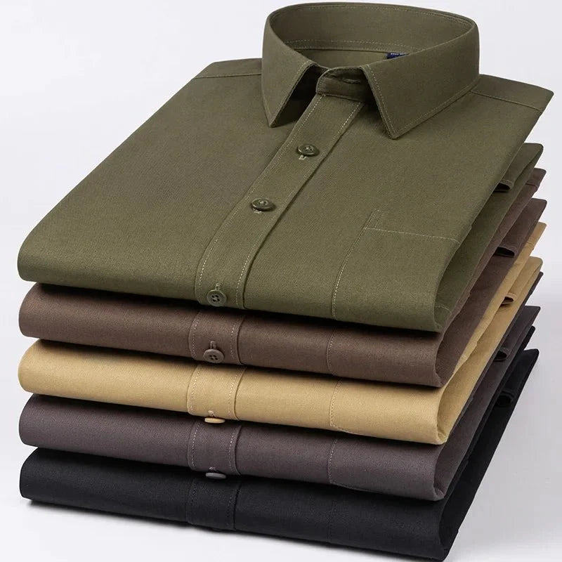 Camisa de Lujo de Algodón con Bolsillo Único