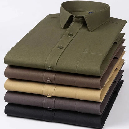 Camisa de Lujo de Algodón con Bolsillo Único