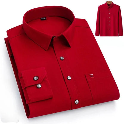 Camisa de Lujo de Algodón con Bolsillo Único