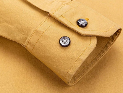 Camisa de Lujo de Algodón con Bolsillo Único