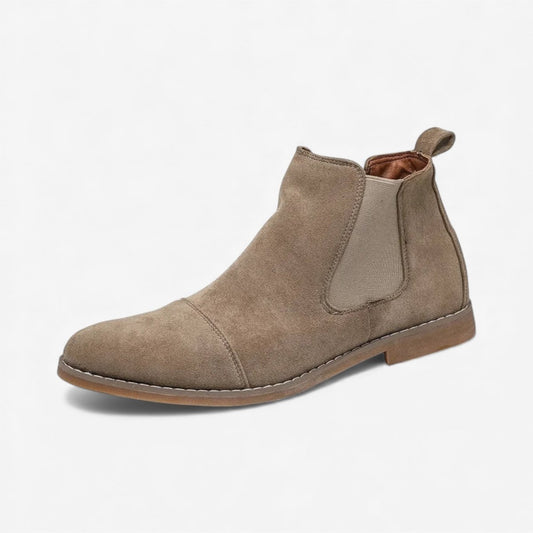 Botines Chelsea de Ante con Suela Gruesa