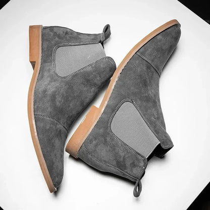 Botines Chelsea de Ante con Suela Gruesa