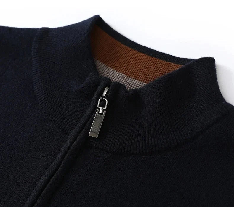 Jersey de Lana Merino con Medio Cuello