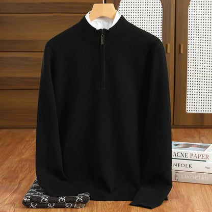 Jersey de Lana Merino con Medio Cuello