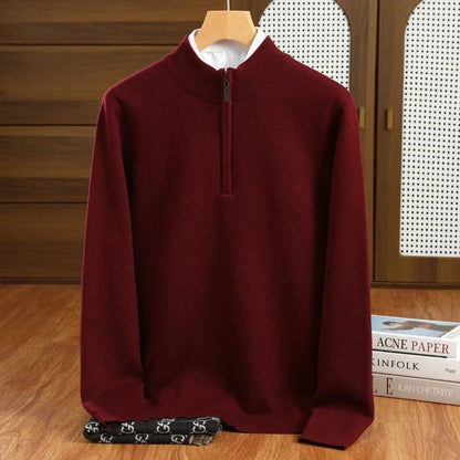 Jersey de Lana Merino con Medio Cuello