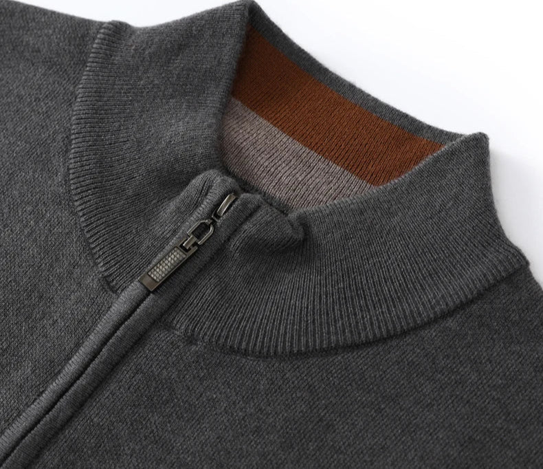Jersey de Lana Merino con Medio Cuello