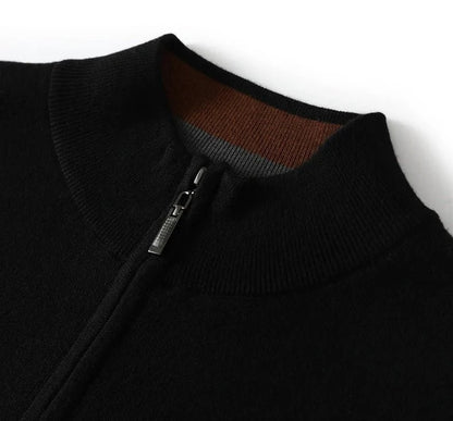 Jersey de Lana Merino con Medio Cuello