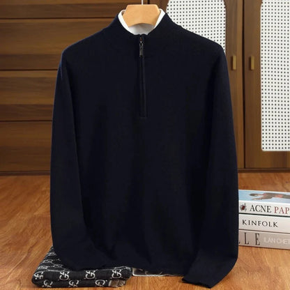 Jersey de Lana Merino con Medio Cuello