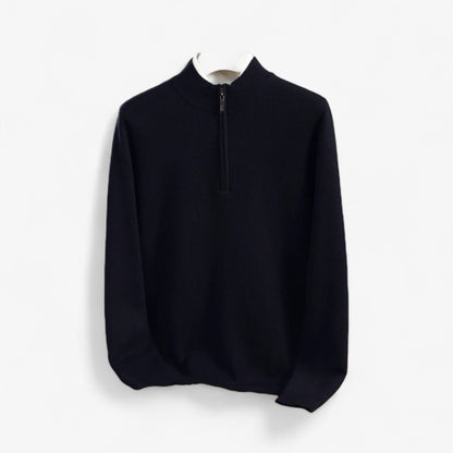 Jersey de Lana Merino con Medio Cuello