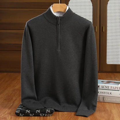 Jersey de Lana Merino con Medio Cuello