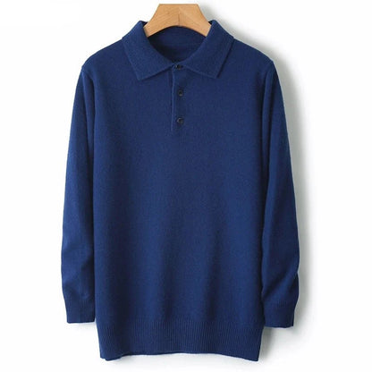 Jersey de Lana Merino Cuello Polo