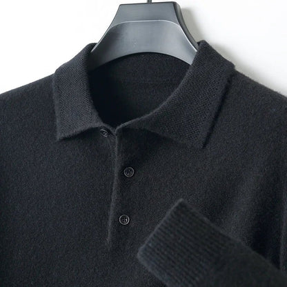 Jersey de Lana Merino Cuello Polo