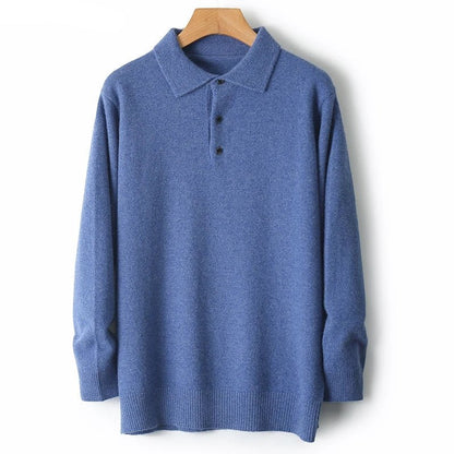 Jersey de Lana Merino Cuello Polo