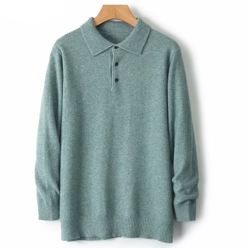 Jersey de Lana Merino Cuello Polo