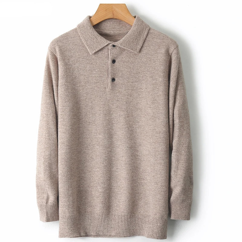 Jersey de Lana Merino Cuello Polo