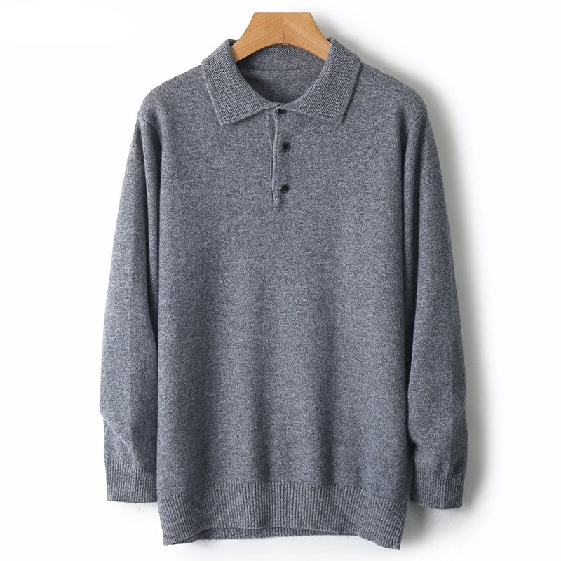 Jersey de Lana Merino Cuello Polo