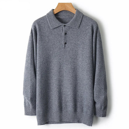 Jersey de Lana Merino Cuello Polo
