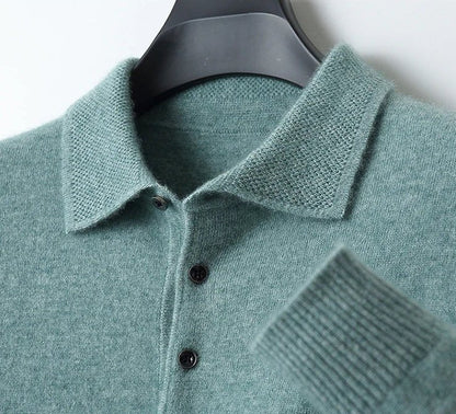 Jersey de Lana Merino Cuello Polo