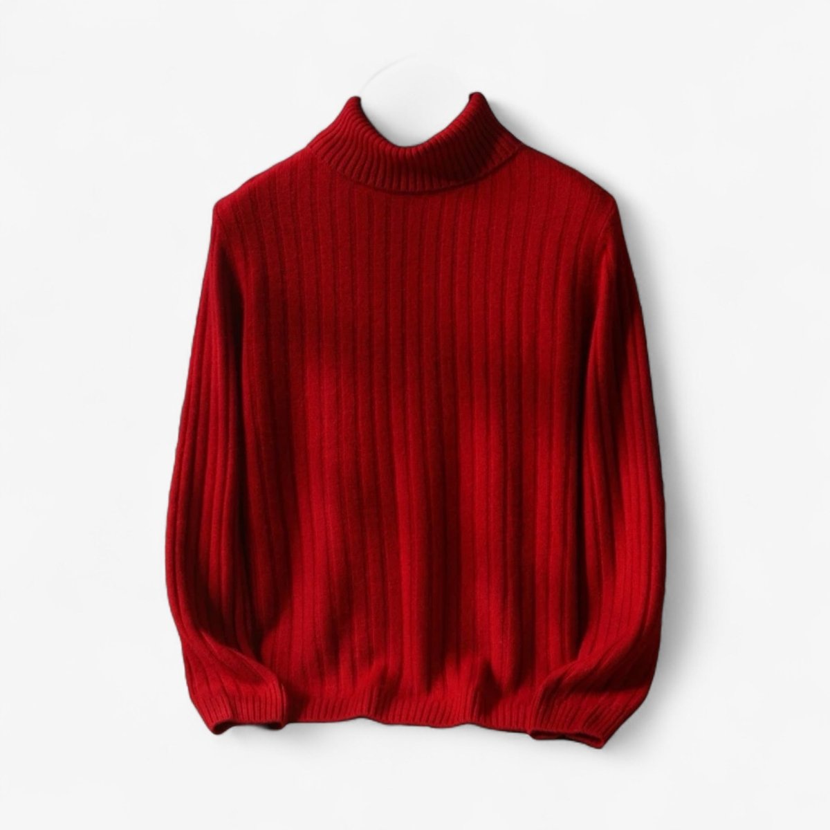 Jersey de Lana Merino Cuello Vuelto de Invierno