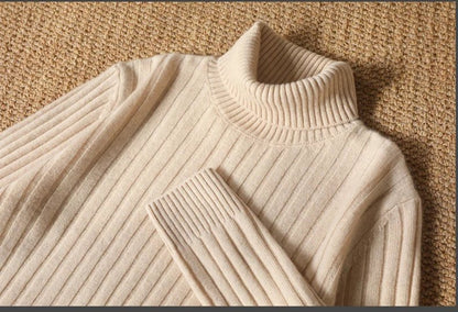 Jersey de Lana Merino Cuello Vuelto de Invierno