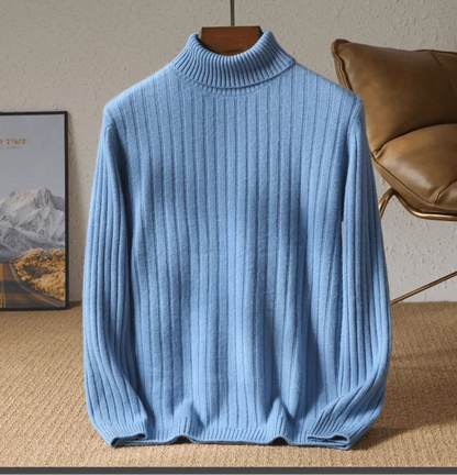 Jersey de Lana Merino Cuello Vuelto de Invierno