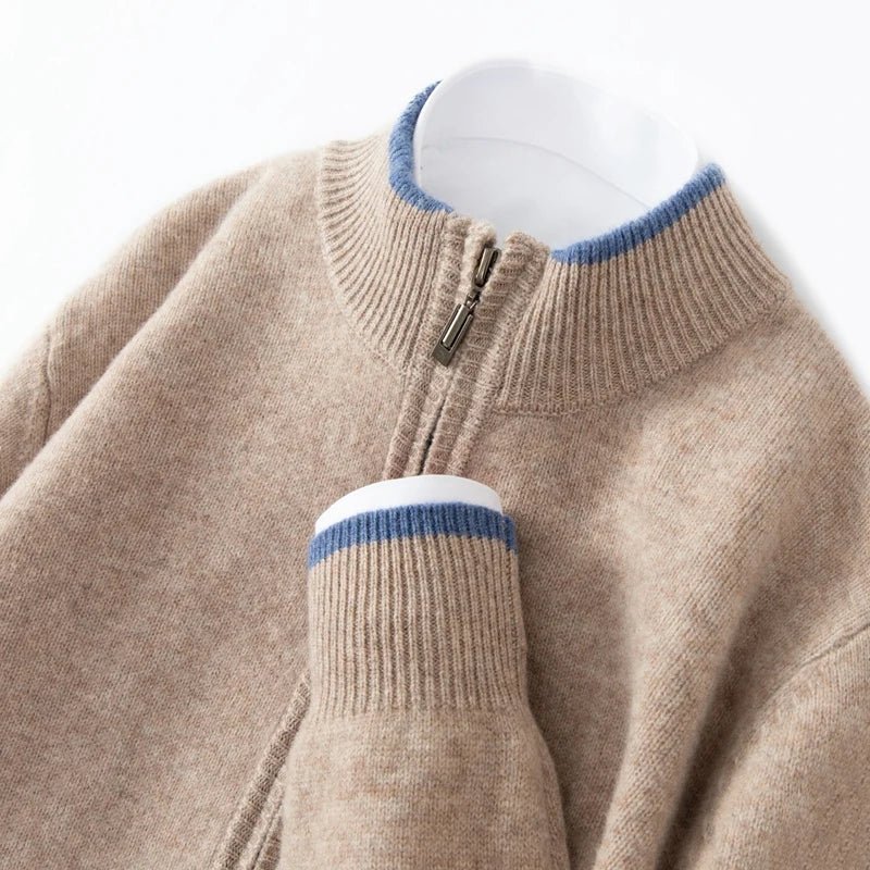 Jersey de Lana Merino con Cremallera