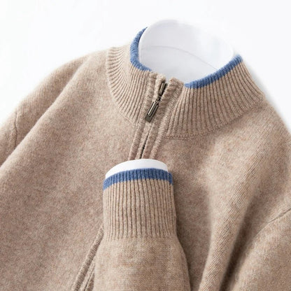 Jersey de Lana Merino con Cremallera
