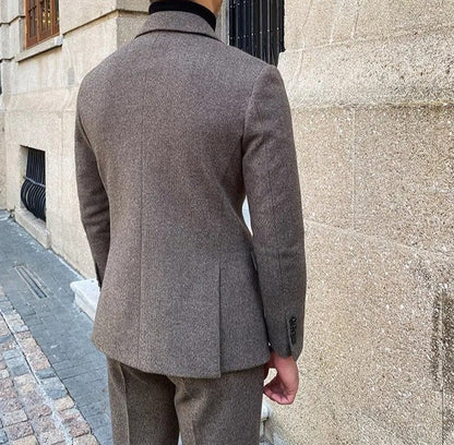 Traje Cruzado de Estilo Italiano para Hombre
