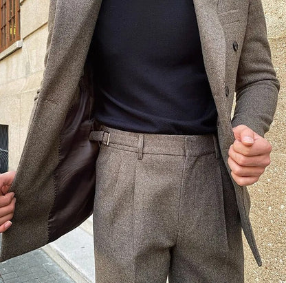 Traje Cruzado de Estilo Italiano para Hombre