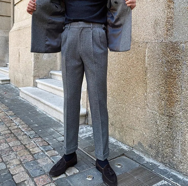 Traje Cruzado de Estilo Italiano para Hombre