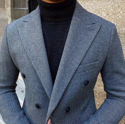 Traje Cruzado de Estilo Italiano para Hombre