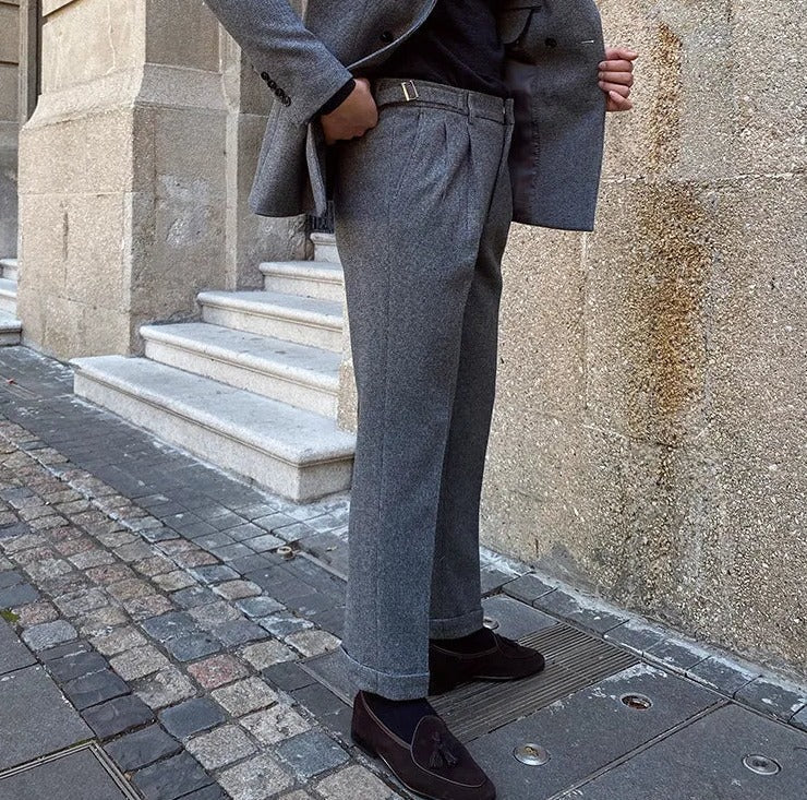 Traje Cruzado de Estilo Italiano para Hombre