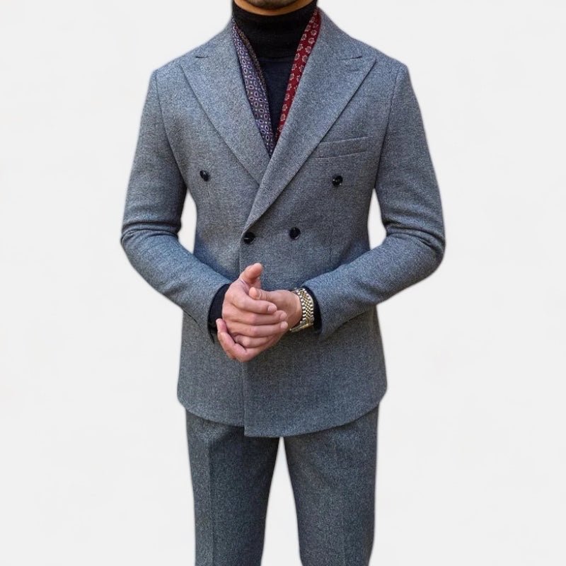 Traje Cruzado de Estilo Italiano para Hombre