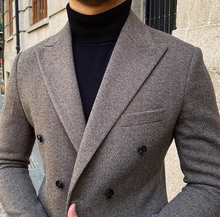 Traje Cruzado de Estilo Italiano para Hombre
