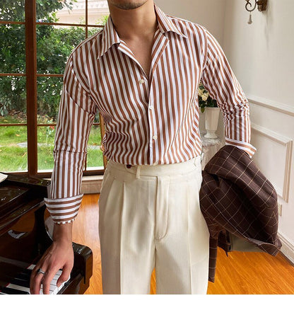 Camisa Formal de Oficina a Rayas