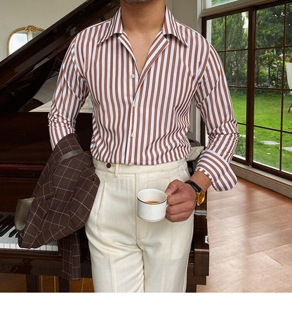 Camisa Formal de Oficina a Rayas