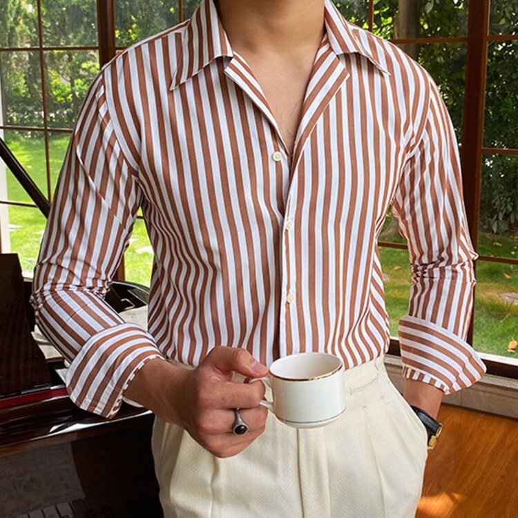 Camisa Formal de Oficina a Rayas