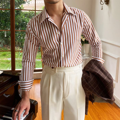 Camisa Formal de Oficina a Rayas