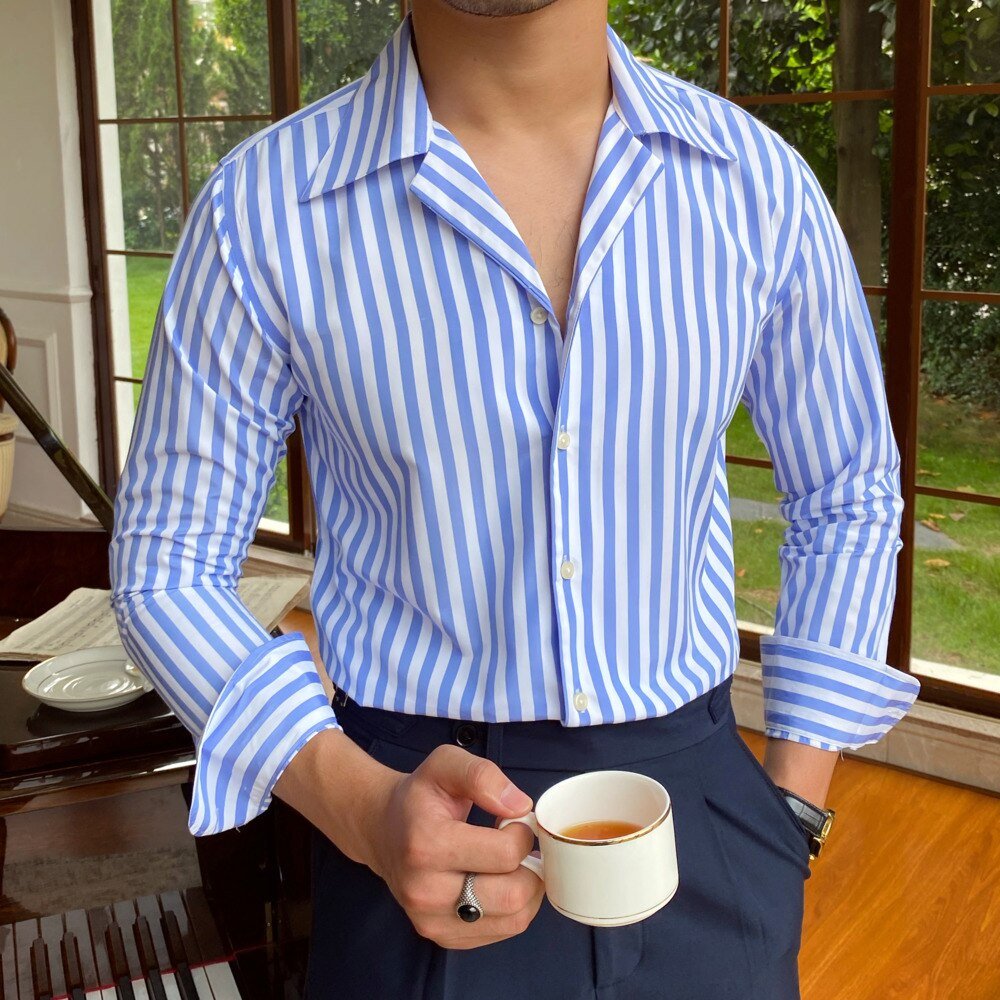 Camisa Formal de Oficina a Rayas