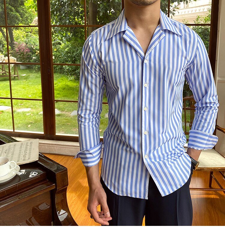 Camisa Formal de Oficina a Rayas