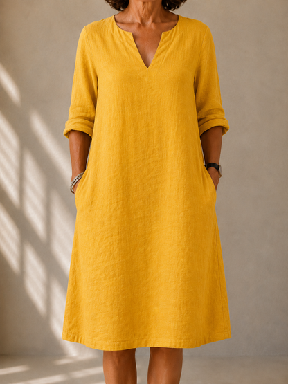 | Robe Fluide Manga Larga Monique