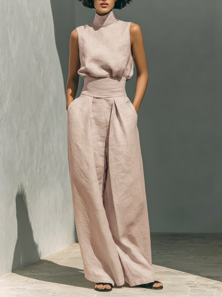 | Ensemble Large en Lin Élégant Ariana