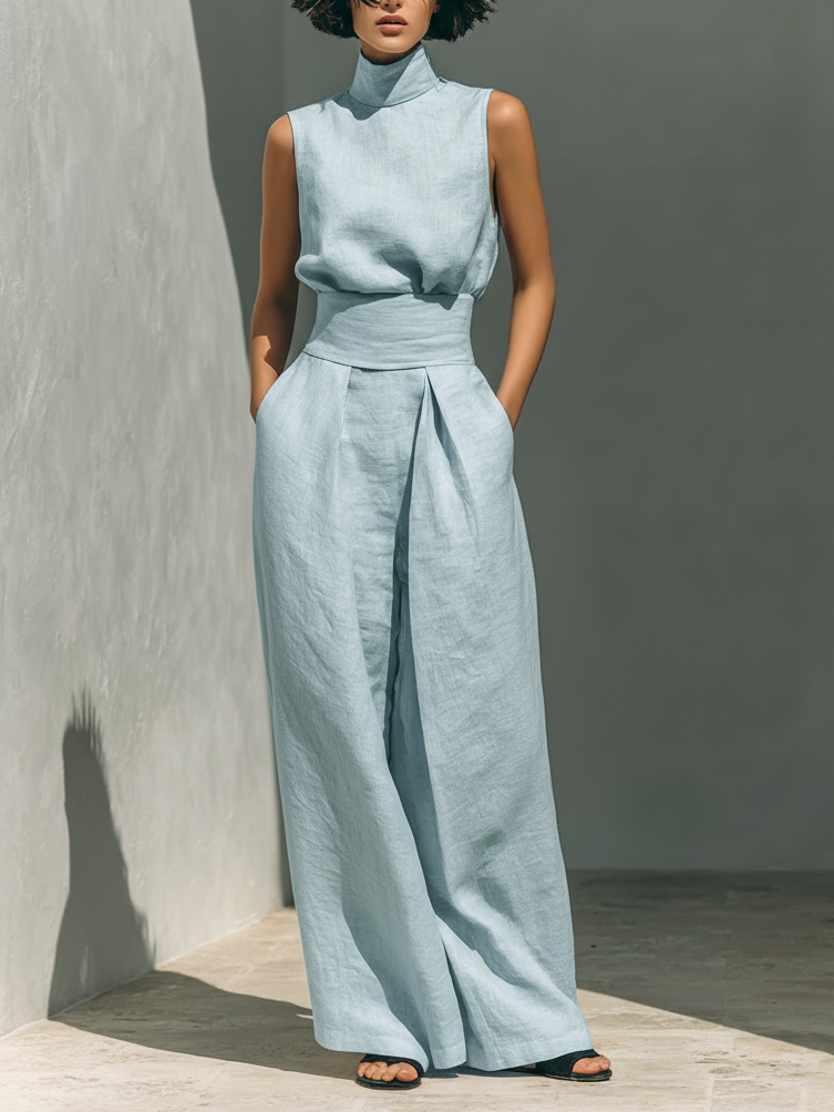 | Ensemble Large en Lin Élégant Ariana