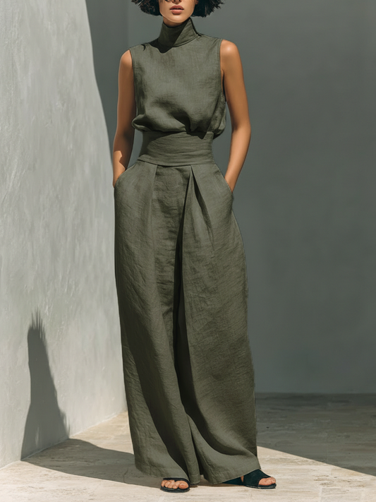 | Ensemble Large en Lin Élégant Ariana