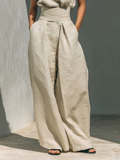| Ensemble Large en Lin Élégant Ariana