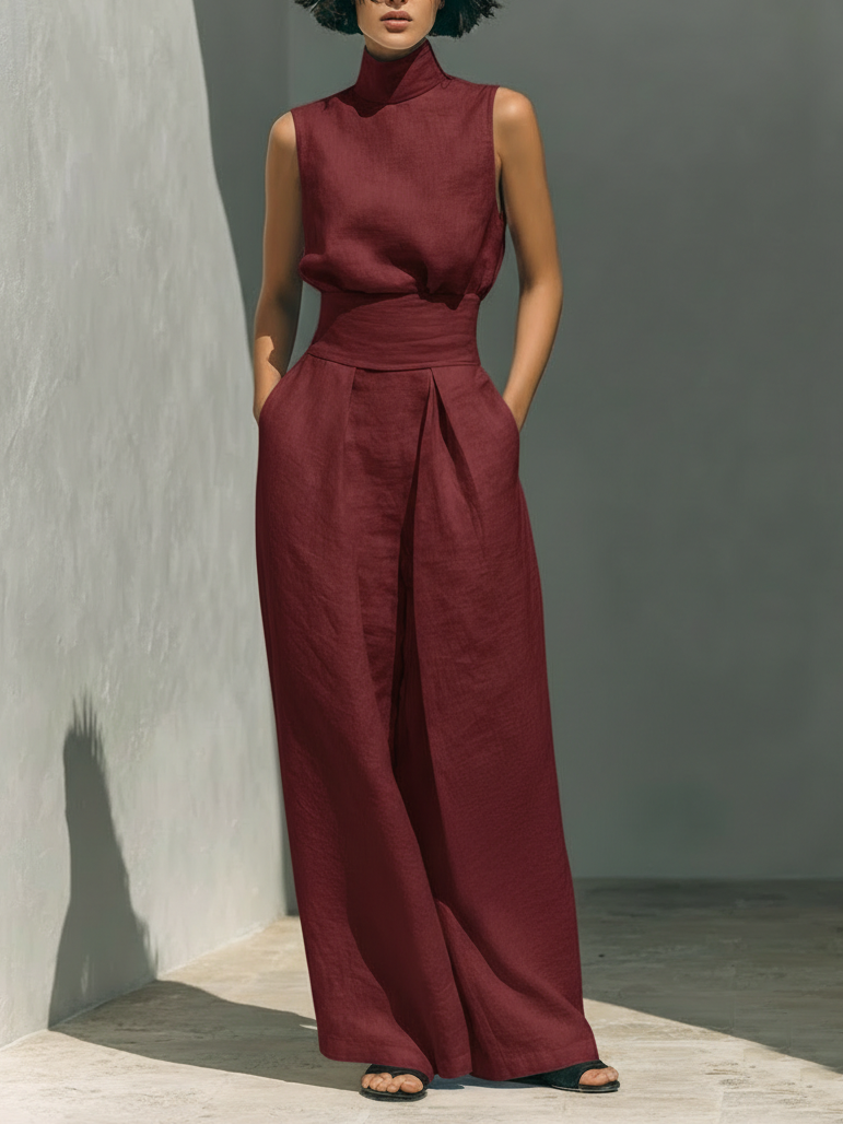 | Ensemble Large en Lin Élégant Ariana