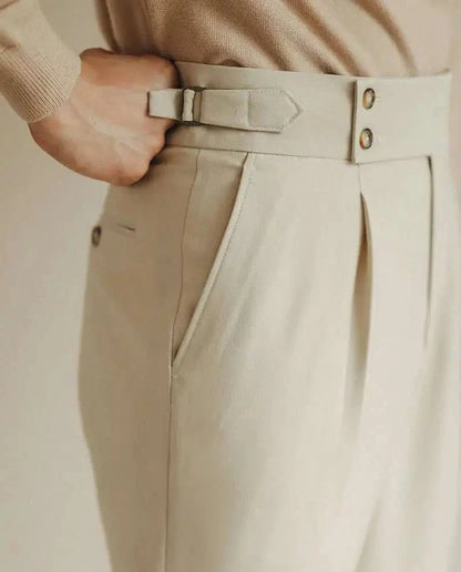 Pantalones de Vestir Slim con Hebilla Paris