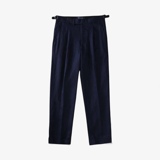 Pantalones de Lino Azul Marino Paris