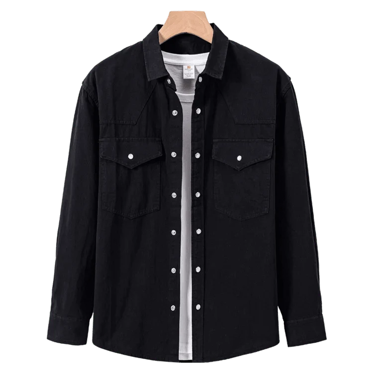 Camisa Utilitaria de Algodón con Botones para Hombre