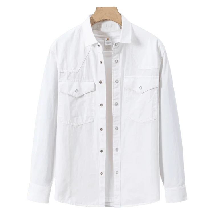 Camisa Utilitaria de Algodón con Botones para Hombre